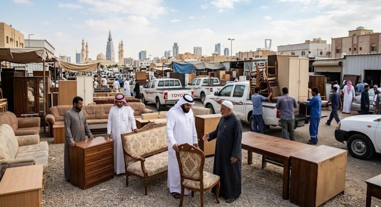 فريق متخصص يقوم بتقييم وشراء الأثاث المستعمل ضمن خدمات شراء الاثاث المستعمل حي الربوه بالرياض