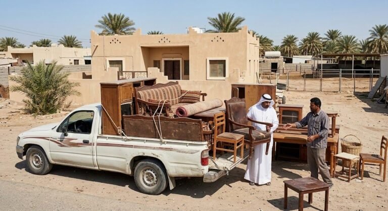 فريق عمل محترف يقوم بأعمال فحص وتسعير ونقل الأثاث المستعمل بدقة وأمان باستخدام أحدث معدات النقل ضمن خدمات شراء الاثاث المستعمل حي التعاون لضمان تقديم تقييم عادل وخدمة موثوقة للعملاء.