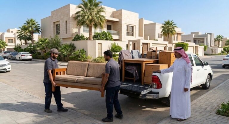 فريق عمل محترف يقوم بأعمال فحص وتغليف ونقل الأثاث المستعمل بدقة وأمان باستخدام أحدث المعدات ضمن خدمات شراء الاثاث المستعمل حي الملقا لضمان المحافظة على سلامة المنقولات وراحة العملاء.